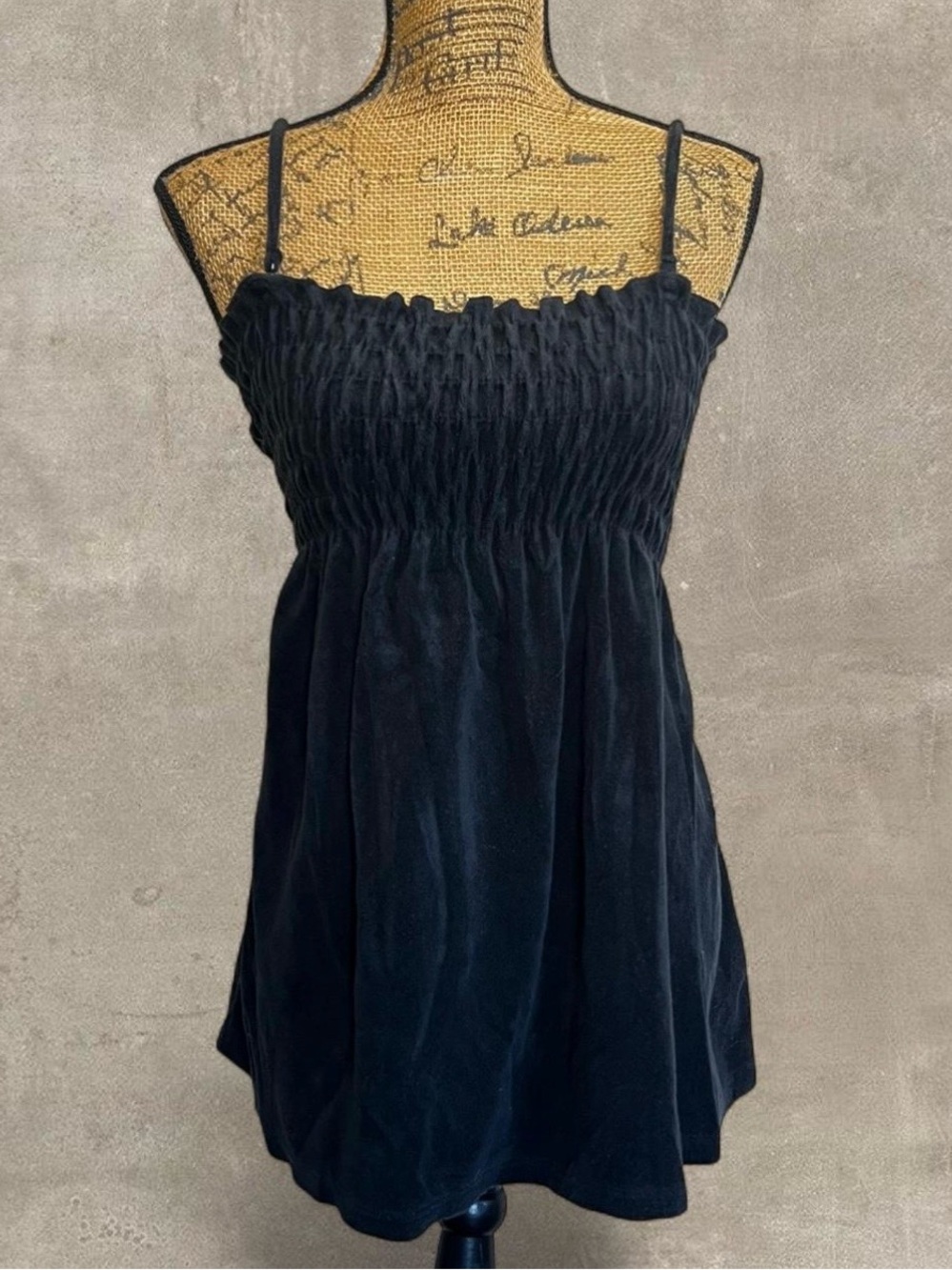 Moda International Black Smocked Cami Dress